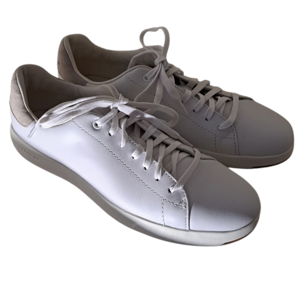 COLE HAAN GRANDPRO WHITE OPTIC LEATHER TENNIS SHOES 7